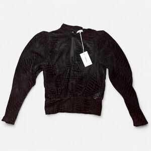 NWT Frame mock turtle neck puff sleeve long sleeve